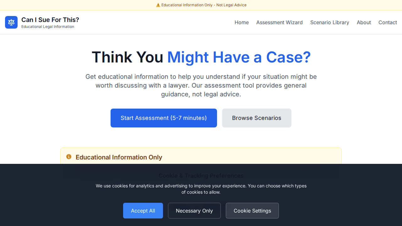 Can I Sue For This screenshot